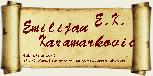Emilijan Karamarković vizit kartica